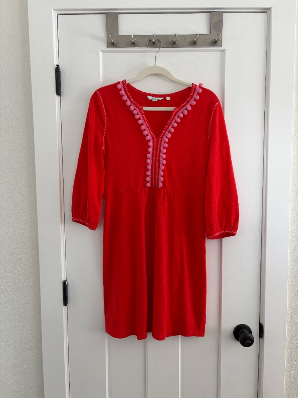 Boden Carina  100% Cotton Dress with Pom Poms size US 6L